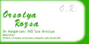 orsolya rozsa business card